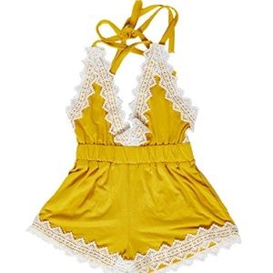 Yellow summer romper